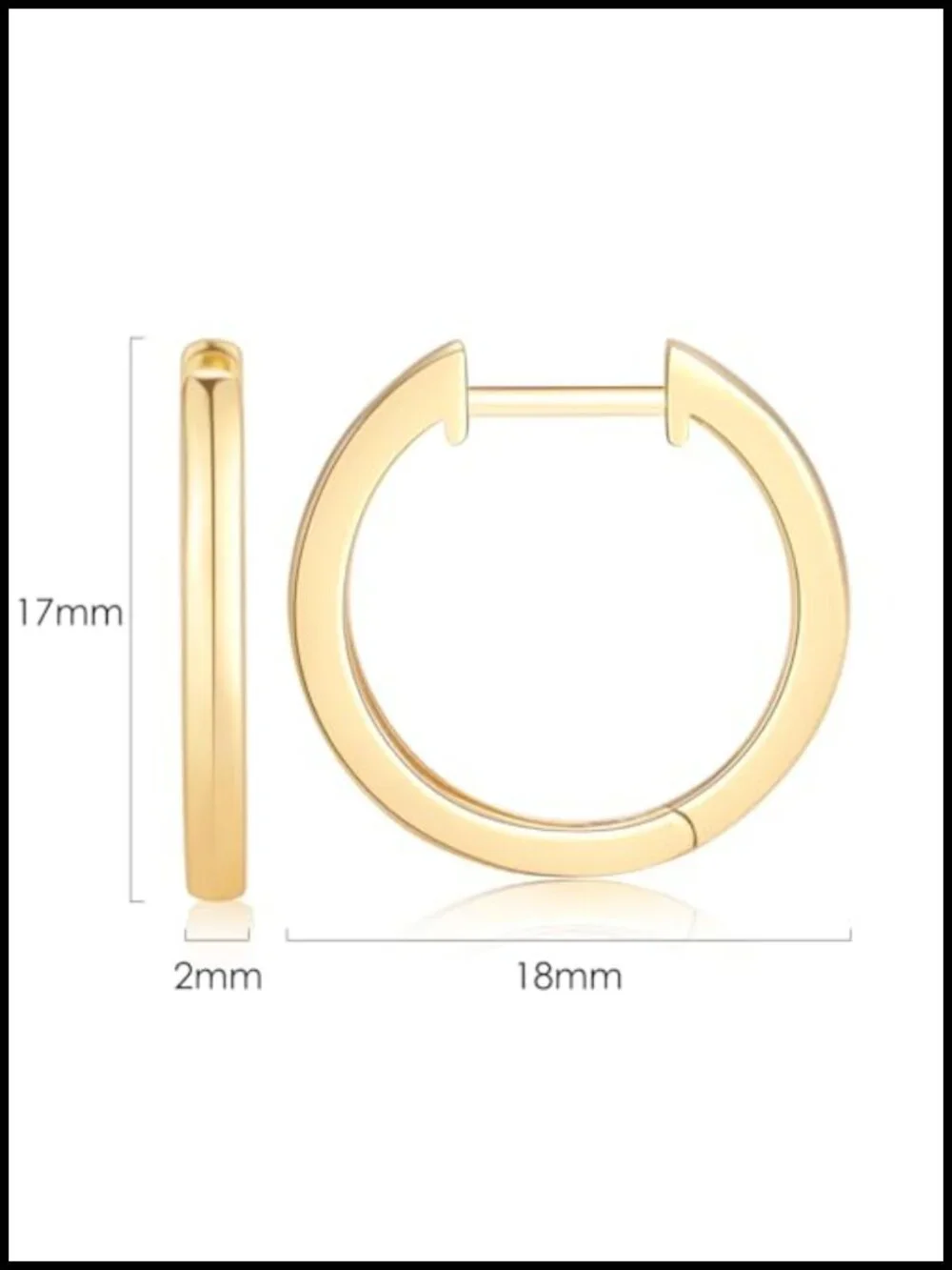 14k Gold Huggie Hoop Earrings Lightweight Hypoallergenic Small Hoops for Women